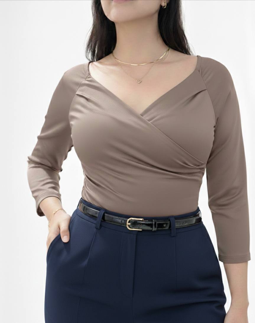 Blusa suplex pecho cruzado — foto 2