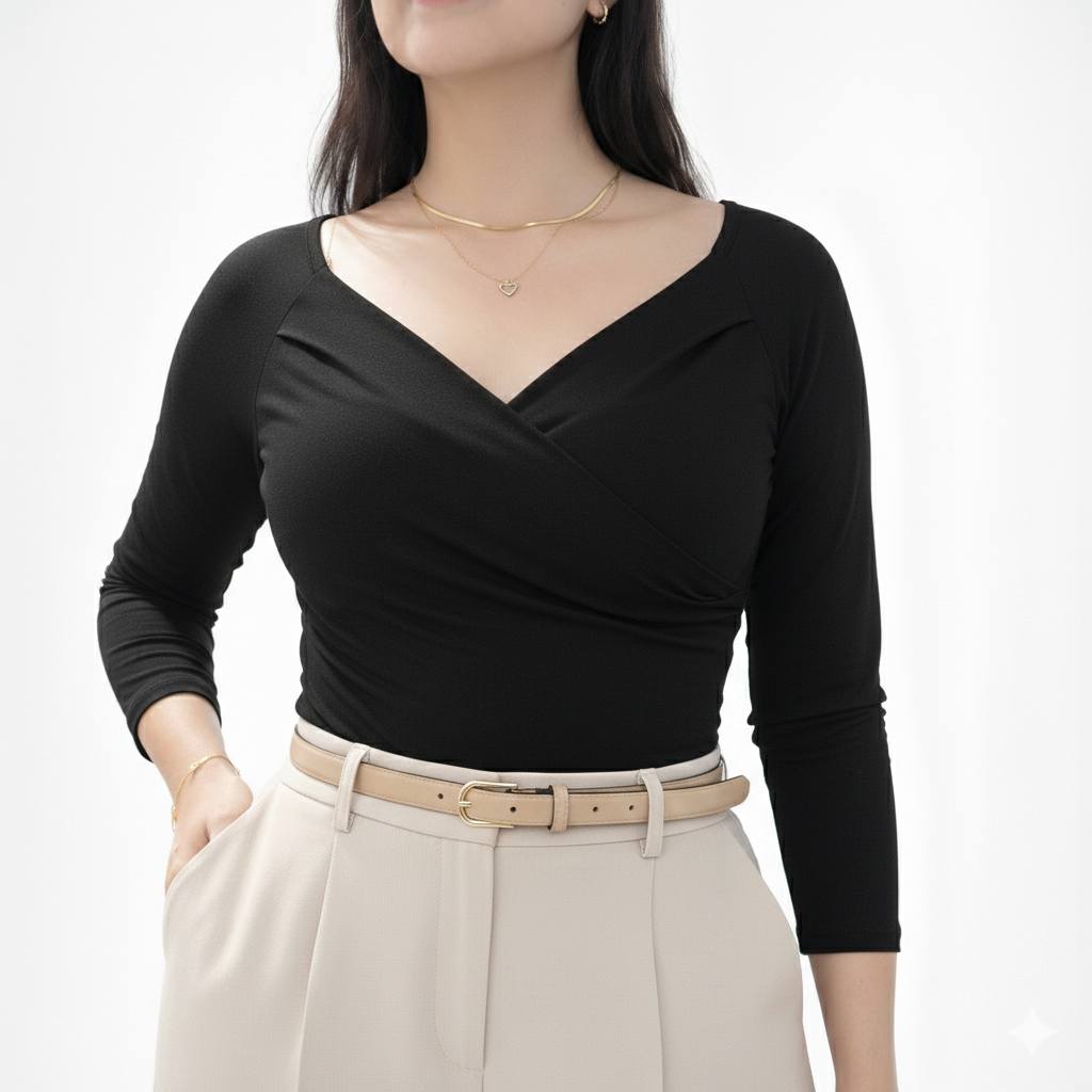 Blusa suplex pecho cruzado — foto 3