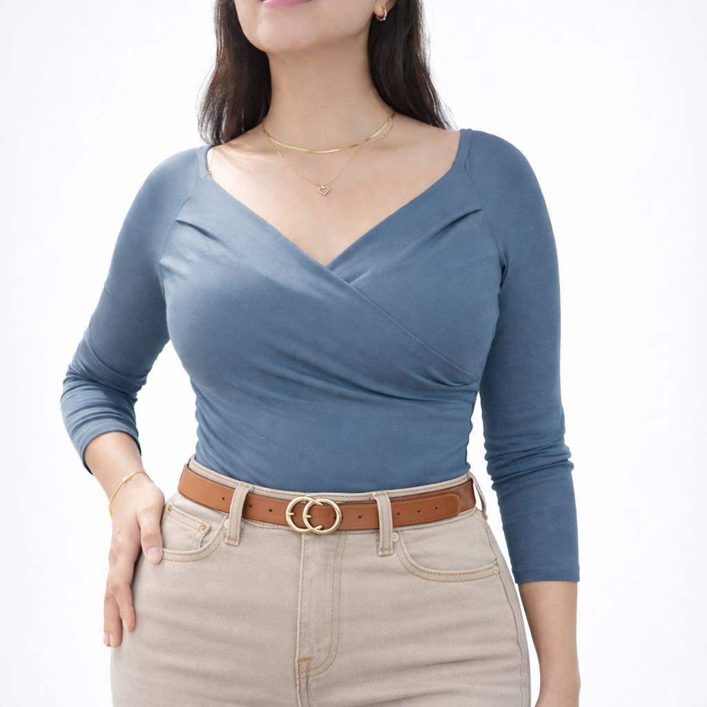 Blusa suplex pecho cruzado — foto 4